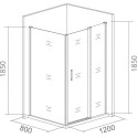 Душевой уголок Good Door Latte WTW+SP-C-WE 120x80