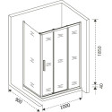 Душевой уголок Good Door Orion WTW+SP-C-CH 100x90
