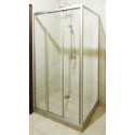 Душевой уголок GuteWetter Practic Square GK-403 левая 105x105 см стекло бесцветное, профиль матовый хром