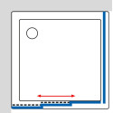 Душевой уголок GuteWetter Practic Square GK-403 левая 105x105 см стекло бесцветное, профиль матовый хром