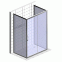 Душевой уголок Kubele DE019R2U-MAT-BLMT 120х80 см, профиль матовый черный