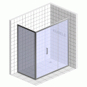 Душевой уголок Kubele DE019R3-CLN-BLMT 140х100 см, профиль матовый черный