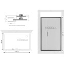 Душевой уголок Kubele DE019R3U-MAT-CH 140х100 см, профиль хром