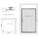 Душевой уголок Kubele DE019S-CLN-MT 105х105 см, профиль матовый хром