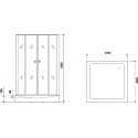 Душевой уголок Niagara Eco NG-010-14Q black мозаика, с поддоном
