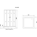 Душевой уголок Niagara Nova NG-0190-14 90x90, квадратный, с поддоном