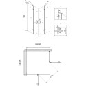 Душевой уголок Niagara Nova NG-6613-08 90x90, квадратный