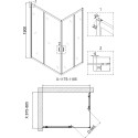 Душевой уголок Niagara Nova NG-6811-08 BLACK 120x90, прямоугольный, черный
