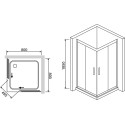 Душевой уголок RGW Classic CL-32 80x80x185