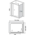 Душевой уголок RGW Classic CL-41 (710-760)x700x1850 профиль хром