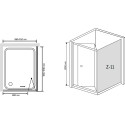 Душевой уголок RGW Classic CL-41 (860-910)x1000x1850