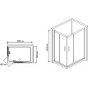Душевой уголок RGW Classic CL-42 1000x800x1850 профиль хром, стекло шиншилла