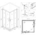 Душевой уголок RGW Hotel HO-31 800x800x1950 профиль хром