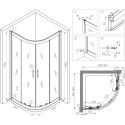 Душевой уголок RGW Hotel HO-51 1000x1000x1950 профиль хром