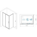Душевой уголок RGW Leipzig LE-41 100x80x195 профиль хром, стекло прозрачное