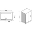 Душевой уголок RGW Passage PA-42 (1800-1850)х800 профиль хром, стекло матовое