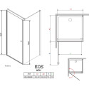 Душевой уголок Radaway EOS KDJ 90 интимато L