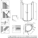 Душевой уголок Radaway Essenza New Black PDD 100х100