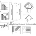 Душевой уголок Radaway Essenza New PTJ 100х80 L
