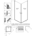 Душевой уголок Radaway Nes KDD I 80x100