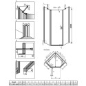 Душевой уголок Radaway Nes PTJ 100x100, L