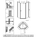 Душевой уголок Radaway Nes PTJ 80x90, R