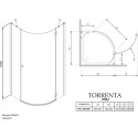 Душевой уголок Radaway Torrenta PDJ 90 стекло графит R