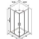 Душевой уголок Ravak BLSRV2K 90x80, профиль черный