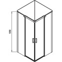 Душевой уголок Ravak MSRV4 100х100 Transparent, профиль сатин