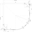 Душевой уголок Ravak SMSKK4-80 Transparent, профиль хром