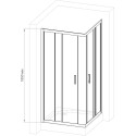 Душевой уголок Royal Bath HPD RB8090HPD-C-CH 90x80