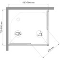 Душевой уголок Royal Bath HPD RB8090HPD-C-CH 90x80