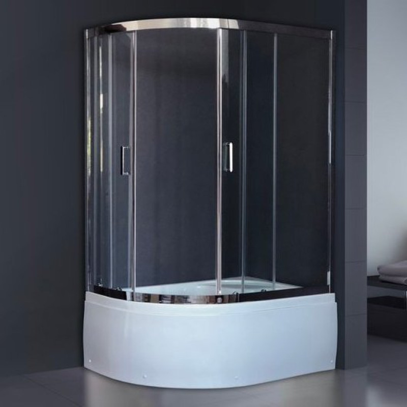 Душевой уголок Royal Bath RB 8120BK-T-CH R, с поддоном