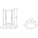 Душевой уголок Timo TL-8001 Romb Glass с поддоном