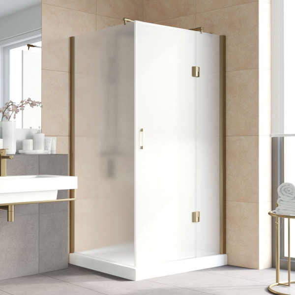 Душевой уголок Vegas Glass AFP-Fis Lux 120*90 05 10 R профиль бронза, стекло сатин