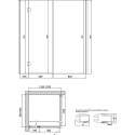 Душевой уголок Vegas Glass AFP-Fis Lux 120*90 07 01 L профиль матовый хром, стекло прозрачное