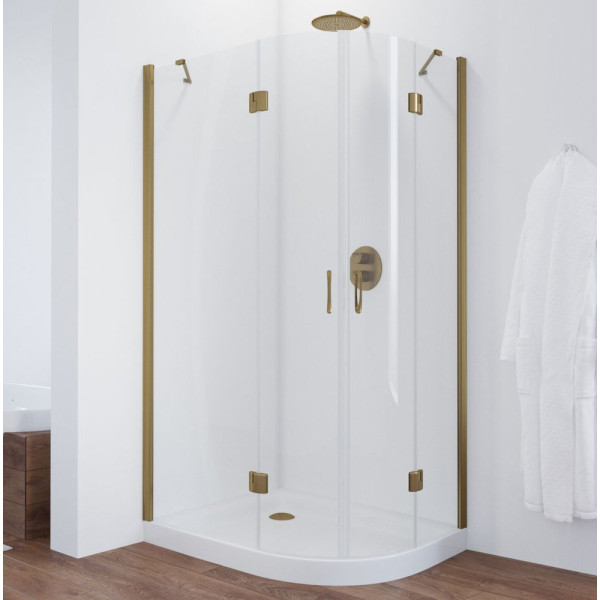 Душевой уголок Vegas Glass AFS-F 100*80 05 01 L профиль бронза, стекло прозрачное