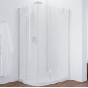 Душевой уголок Vegas Glass AFS-F 110*100 01 01 R профиль белый, стекло прозрачное