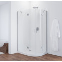 Душевой уголок Vegas Glass AFS-F 110*90 07 01 L профиль матовый хром, стекло прозрачное
