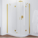 Душевой уголок Vegas Glass AFS-F 120*100 09 01 L профиль золото, стекло прозрачное