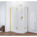 Душевой уголок Vegas Glass AFS-F 120*100 09 01 L профиль золото, стекло прозрачное