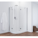 Душевой уголок Vegas Glass AFS-F 120*110 08 01 R профиль глянцевый хром, стекло прозрачное