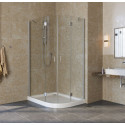 Душевой уголок Vegas Glass AFS-F Lux 100*90 07 01 L профиль матовый хром, стекло прозрачное