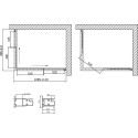 Душевой уголок Vegas Glass ZA-F 110*90 08 01 профиль глянцевый хром, стекло прозрачное