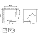 Душевой уголок Vegas Glass ZA-F Novo 100*90 07 01 профиль матовый хром, стекло прозрачное