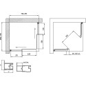 Душевой уголок Vegas Glass ZA-F Novo 110*80 07 01 профиль матовый хром. стекло прозрачное