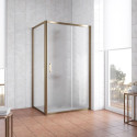 Душевой уголок Vegas Glass ZP+ZPV 100*80 05 02 профиль бронза, стекло шиншилла