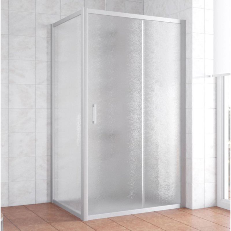 Душевой уголок Vegas Glass ZP+ZPV 100*90 07 02 профиль матовый хром, стекло шиншилла
