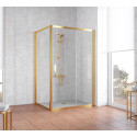 Душевой уголок Vegas Glass ZP+ZPV 110*100 09 01 профиль золото, стекло прозрачное