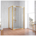 Душевой уголок Vegas Glass ZP+ZPV 110*90 09 01 профиль золото, стекло прозрачное